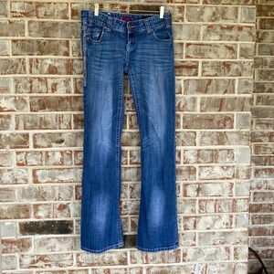 Rock and Roll Cowgirl Low Rise Blingy Bootcut Jeans